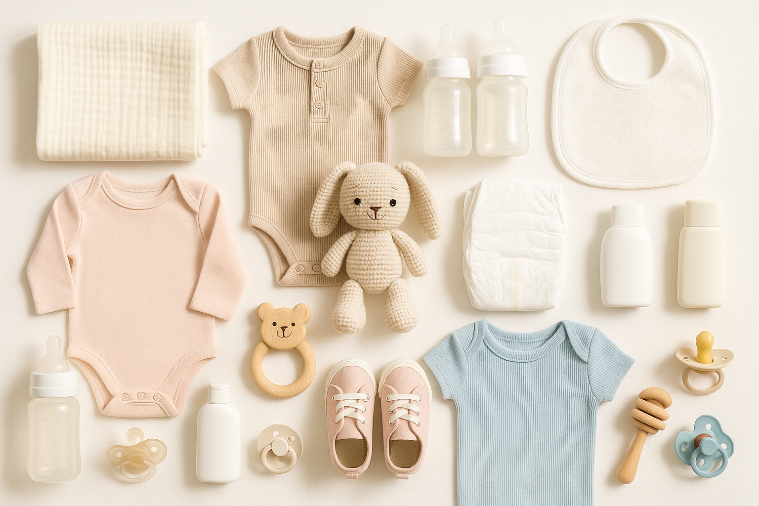 create a image and all baby stuff in image make it real and make it professional and responsive 